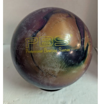 Vintage PBS Mercenary Bowling Ball 12lb Purple Gold Swirl Reactive Pre Drilled