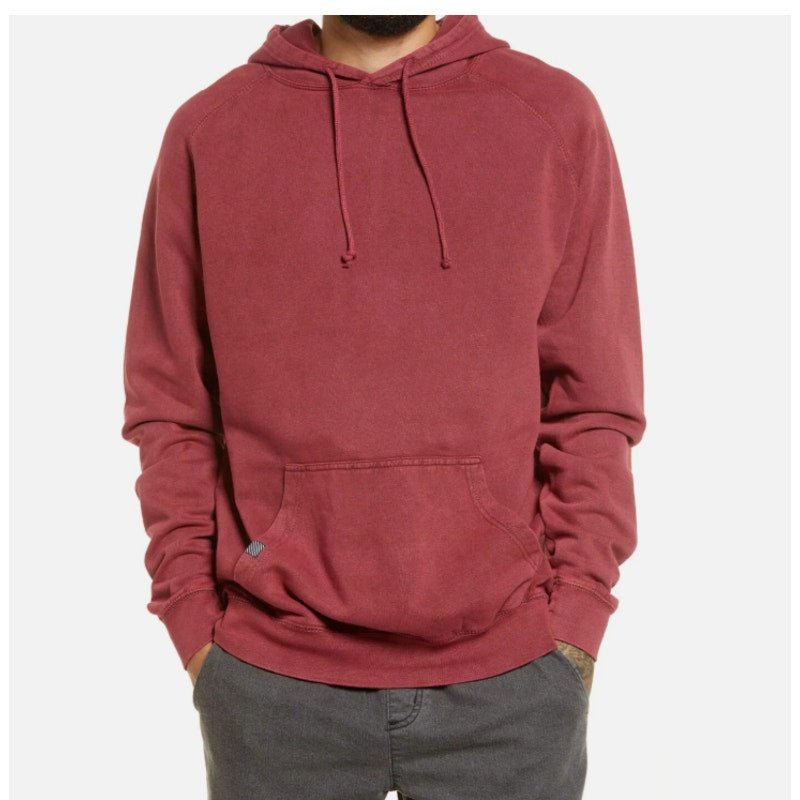 Lira Essentials VINTAGE WASH PULLOVER HOODIE sweatshirt Garnet BURGUNDY Large