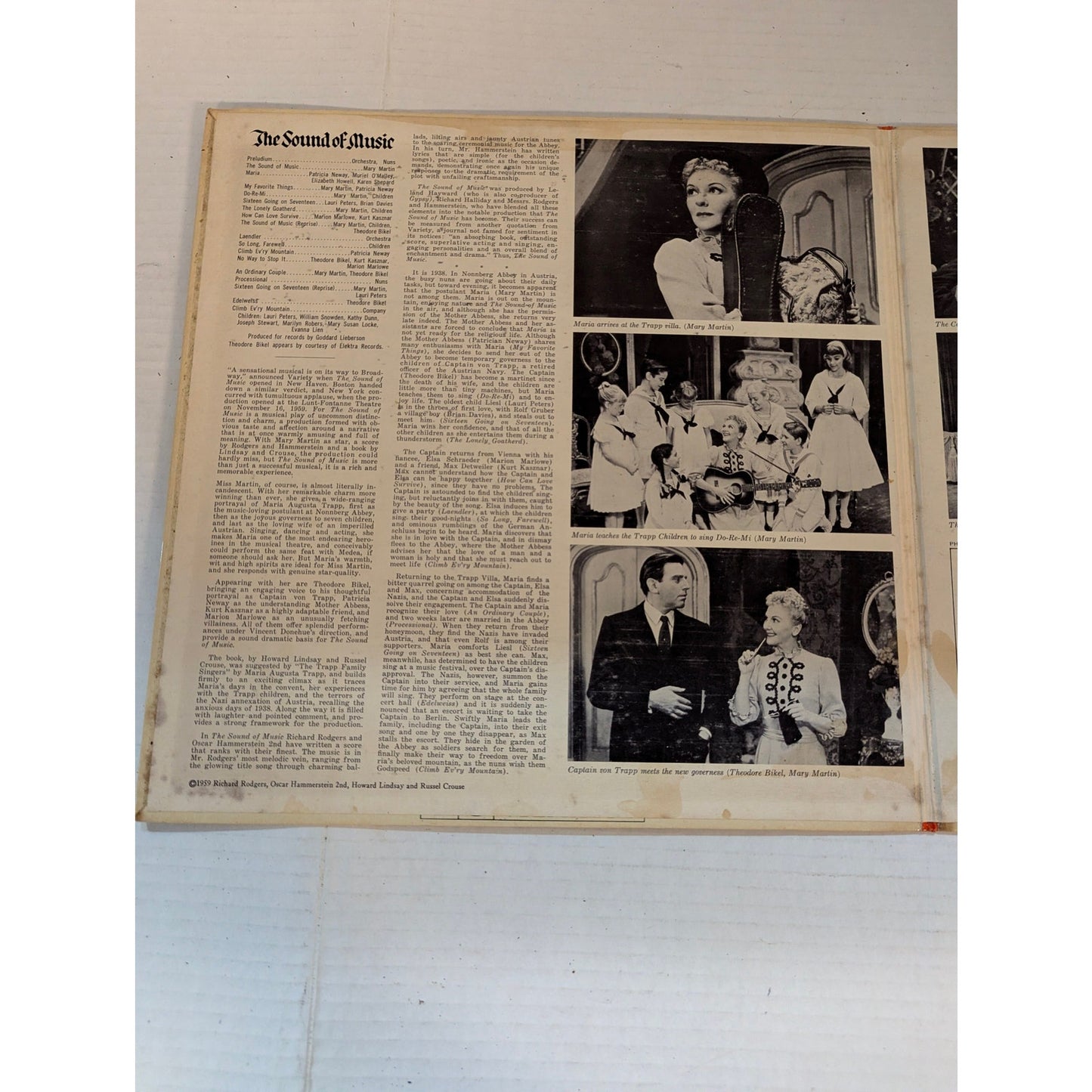 The Sound of Music Original Broadway Cast Columbia KOS 2020 Stereo 6-Eye LP