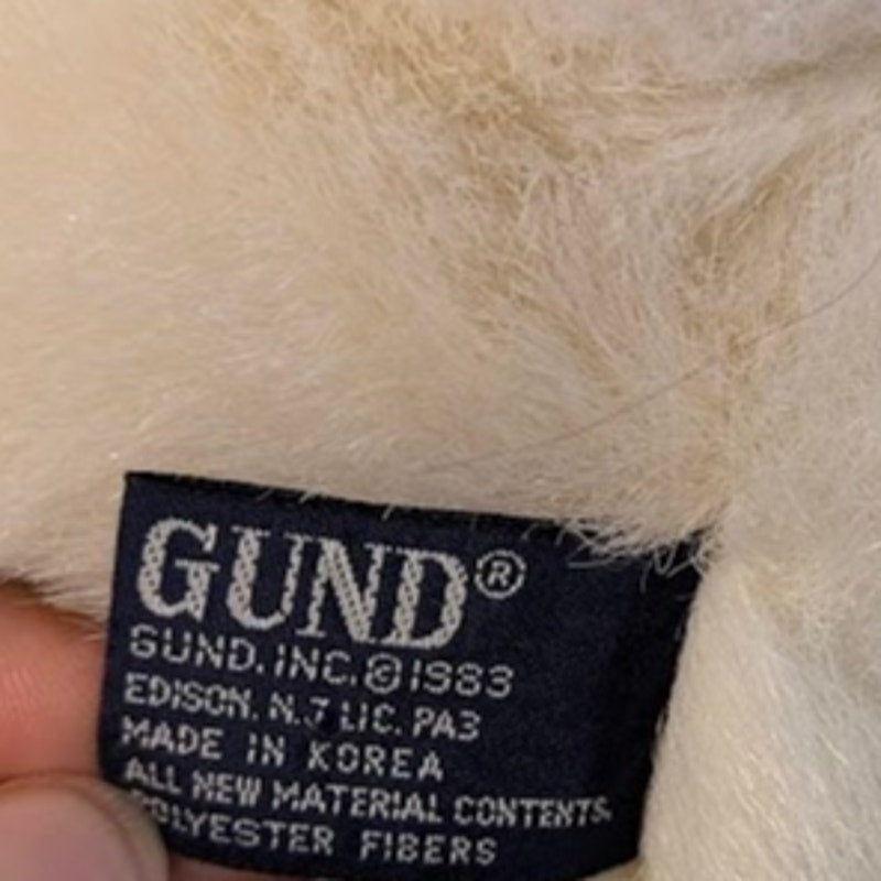 Vintage 1983 GUND Collectors Classics White Teddy Bear Plush Limited Edition