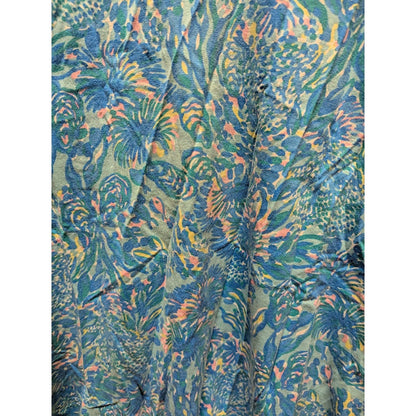 Lilly Pulitzer Etta v-neck dress in the "Surf Blue Coral of the Story medium