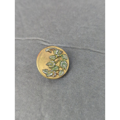 LOT b of 10 Antique Vintage Victorian Brass Mixed Materials Buttons ESTATE FIND