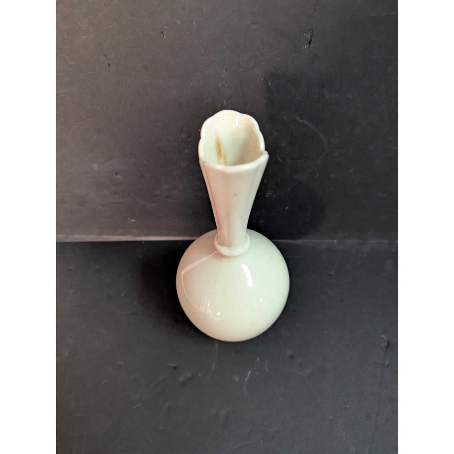Vintage Lenox Bud Vase 7.5 " Cream Ivory Porcelain Fluted Trumpet Classic