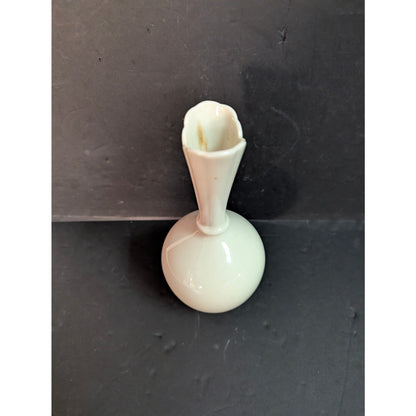 Vintage Lenox Bud Vase 7.5 " Cream Ivory Porcelain Fluted Trumpet Classic