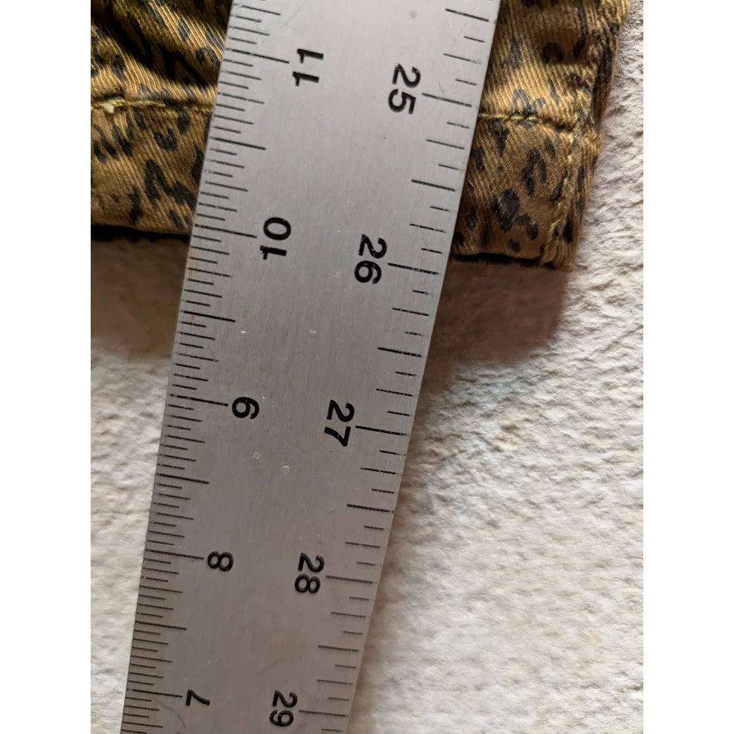 Joie $248 Park Cheetah Print Skinny Cropped Cargo Jeans Size 24