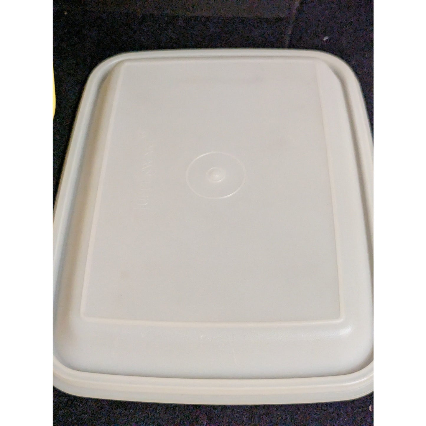 Vintage Tupperware Servalier Harvest Yellow Loaf Pan Container with Sheer Lid