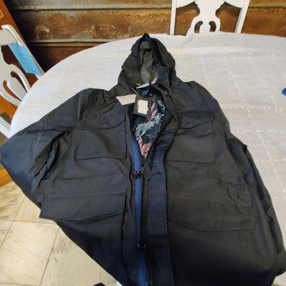 Ted Baker LondonLARGE Mens bLACK Hooded Waterproof Field Jacket Pockets Size 5
