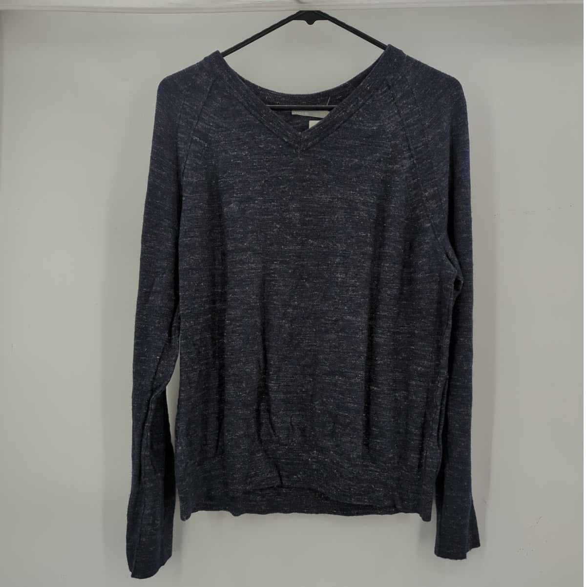 Vince Camuto Men's Navy Marled V-Neck Long Sleeve Sweater Size XL NWT