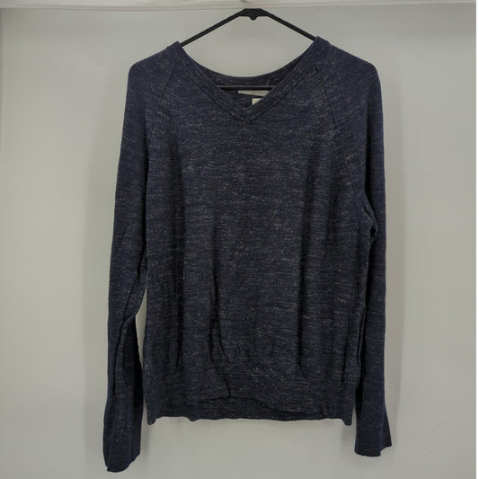 Vince Camuto Men's Navy Marled V-Neck Long Sleeve Sweater Size XL NWT