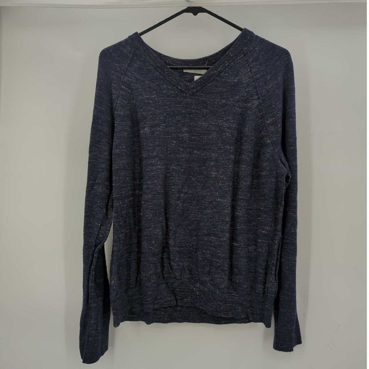 Vince Camuto Men's Navy Marled V-Neck Long Sleeve Sweater Size XL NWT