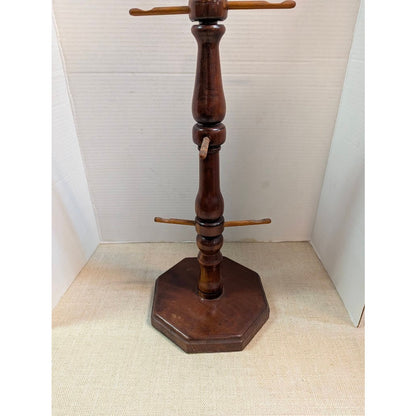 Vintage Mug Tree Holder Wood 6 Peg Coffee Cup Stand MidCentury Kitchen Organizer