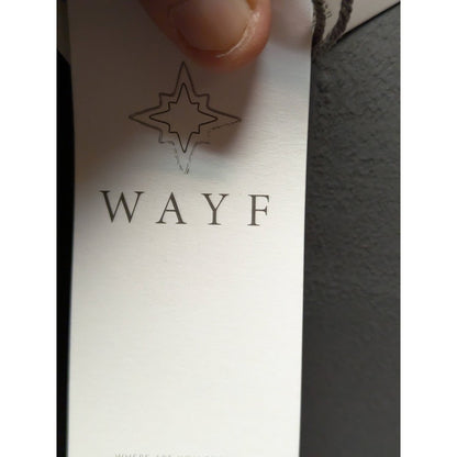 Wayf floral Black long sleeve Bodysuit scoop neck open back Size Small NEW