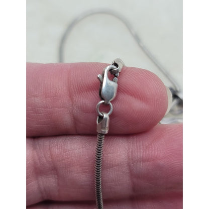 Milos Gnos Posidonia Gold Sterling Open Work Pendant Snake Chain Necklace