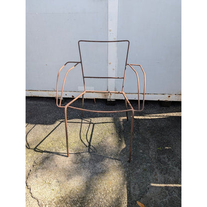 Secondhand Sandies: Vintage Wrought Iron Armchair Frame Rustic Industrial Mid-Century Patio Project