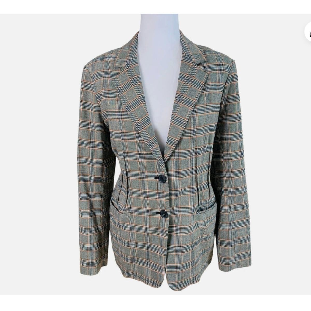 Chelsea28 Size XS Single Breasted Glen Plaid Blazer Jacket equestrian style NEW