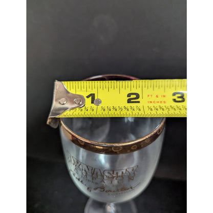 FSU Dynasty Campaign Bobby Bowden Gold Rim Wine Glasses Set of 6 Vintage 2002