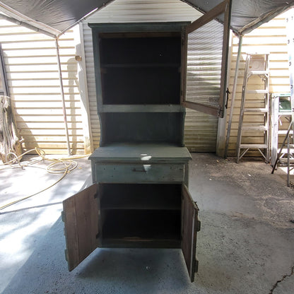 Secondhand Sandies: Farmhouse rustic cabinet hutch