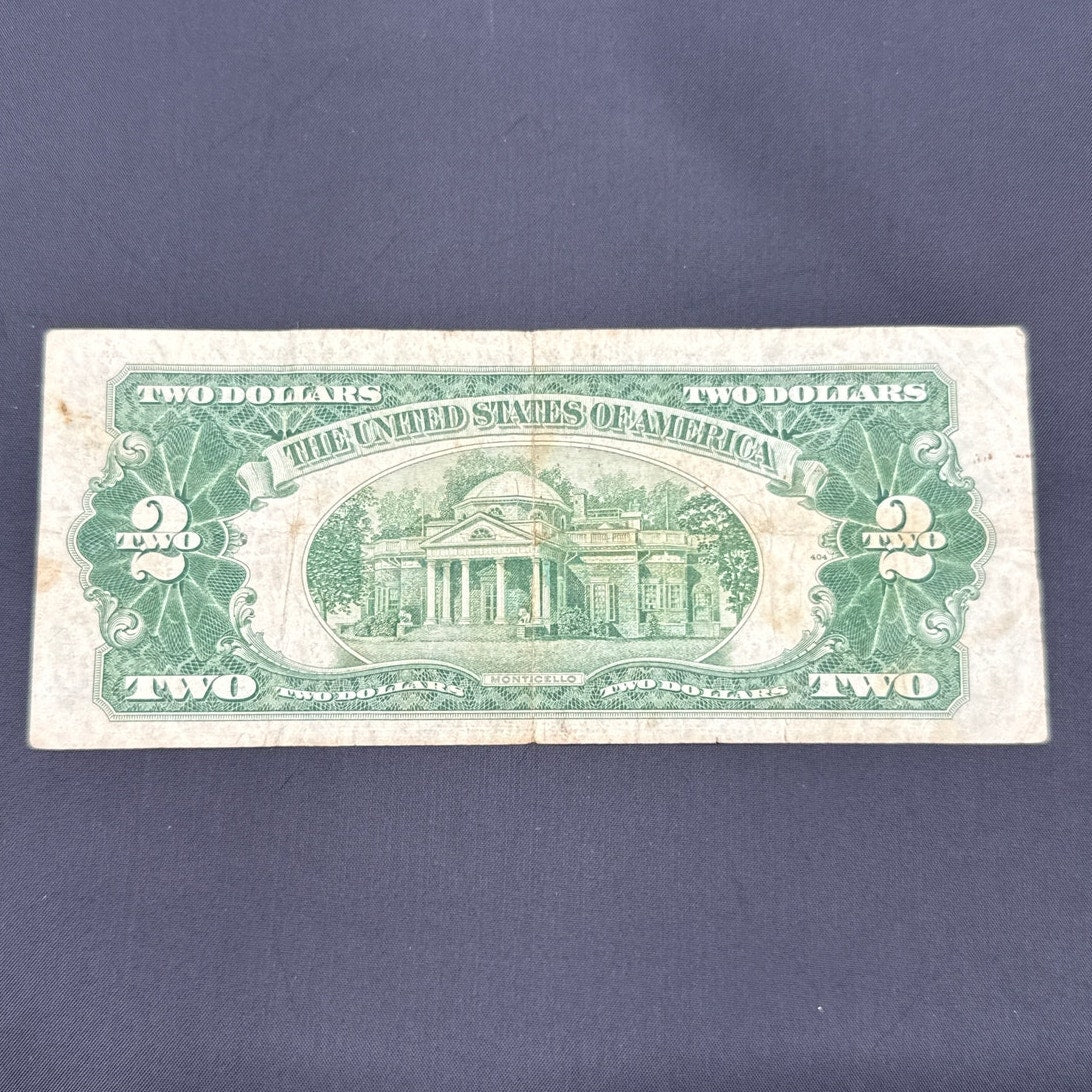 Paper Currency Bank Note USA Paper Money $2 Series 1953 A red seal priest