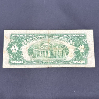 Paper Currency Bank Note USA Paper Money $2 Series 1953 A red seal priest