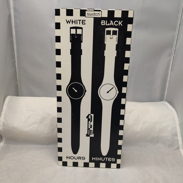 Swatch Vintage UNOPENED UNWORN Pair Black White GZS10 1995 Mint Condition