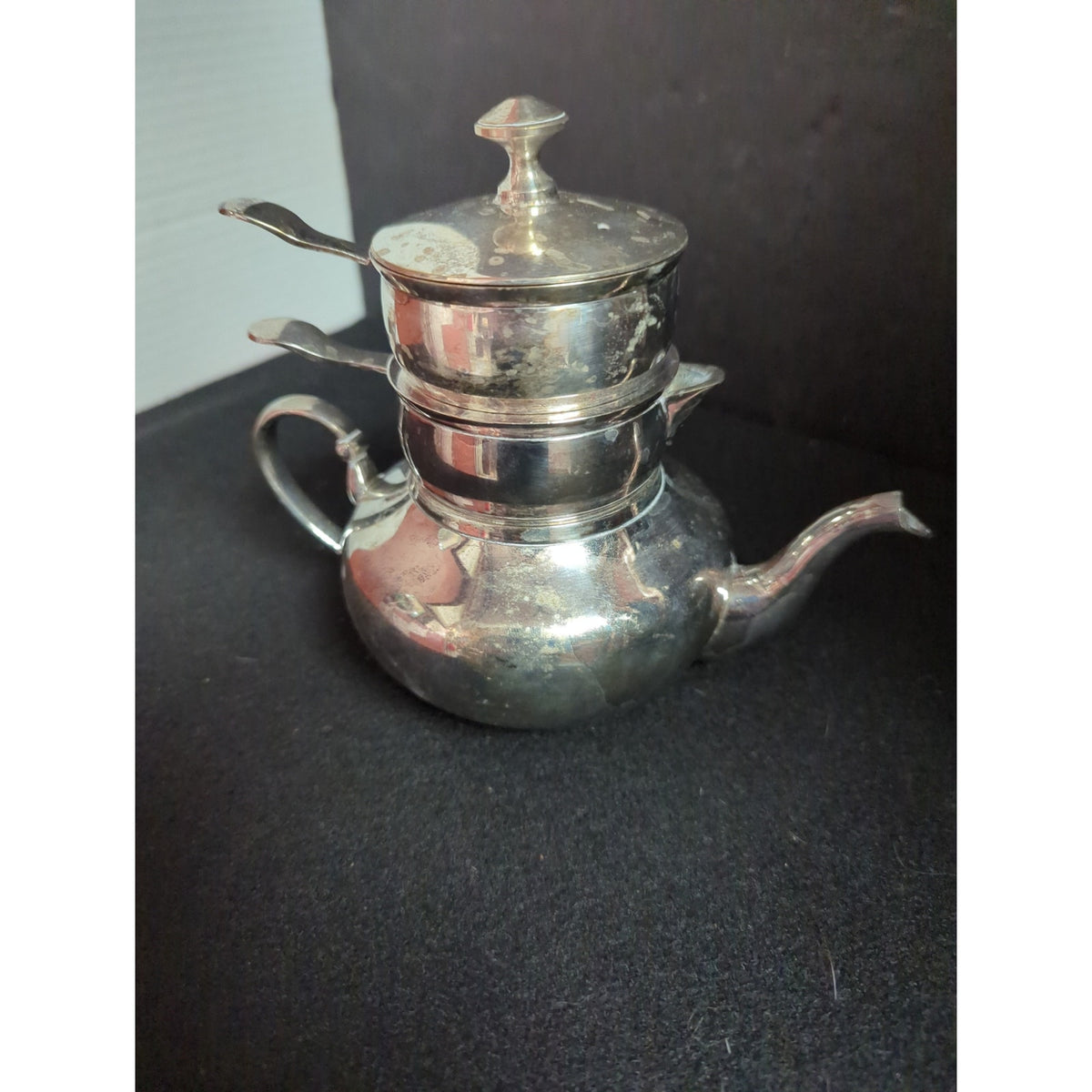 Vintage Restoration Hardware Raj Nested Stacked Teapot Service Set