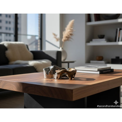 David Marshall MCM Brutalist Sculpure Vintage 1980s Brass and Aluminum