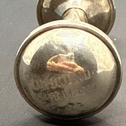 Lullaby Dumbell Sterling Silver 945 baby rattle 31 Grams engraved Desmond 1969