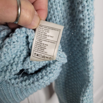 BB Dakota Size Small Blue Knit Sweater Turtleneck Cotton Blend long Sleeve NEW