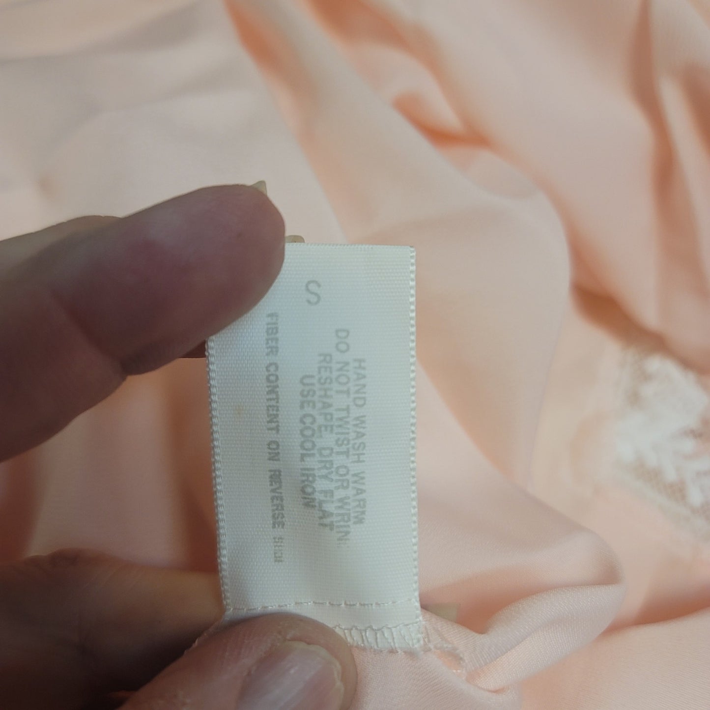 Christian Dior Vintage Pink Lace Trim Long Nightgown Robe Retro Coquette Small