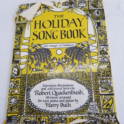 The Holiday Song Book 100 Songs Robert Quackenbush Piano Guitar Harry Buch 1977