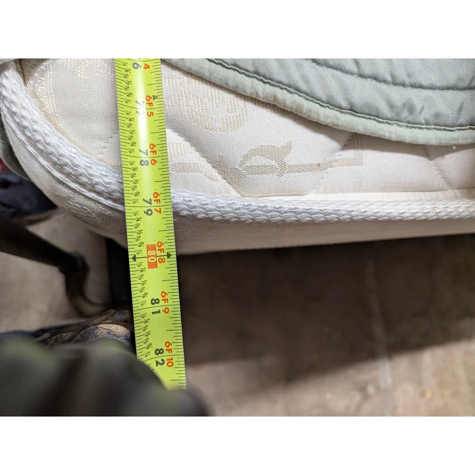 SECONDHAND SANDIES: Heavy curved leg Queen Iron Ornate Bed Frame