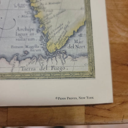 Unframed Vintage Repro 17x12.5 P 2642 Map Pacific Ocean Academia