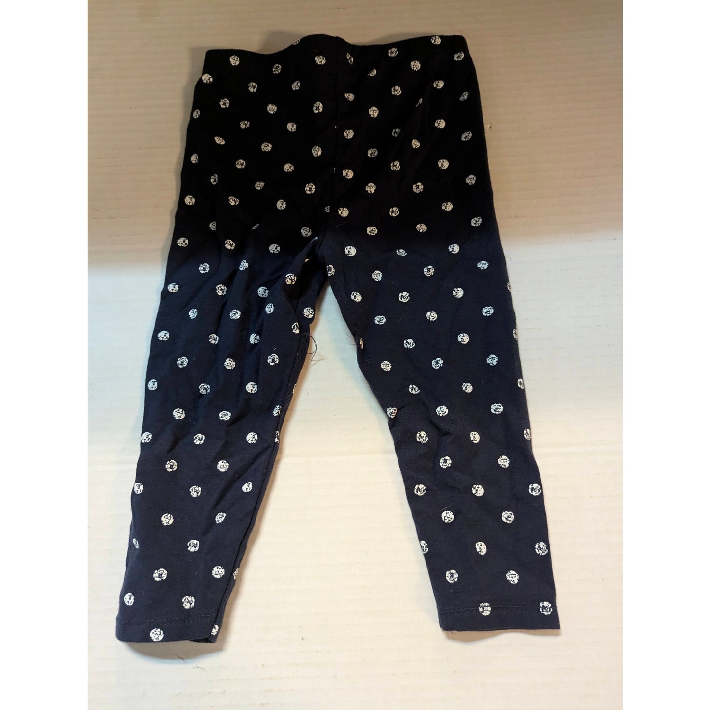 Splendid Baby Girls Navy Blue Floral Metallic Star Leggings Size 12-18 Months