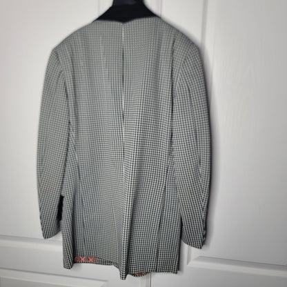 Vintage Storrs Schaefer Cinncinati Houndstooth 70's Poly Rockabilly Blazer 42R