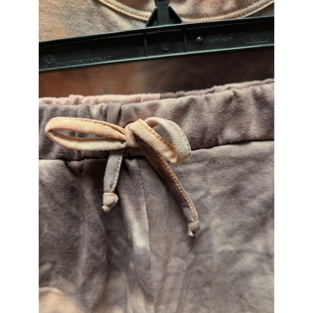 Zunie Girls Tie Dye Sweatshirt and Shorts 2 Piece Loungewear Set NWT