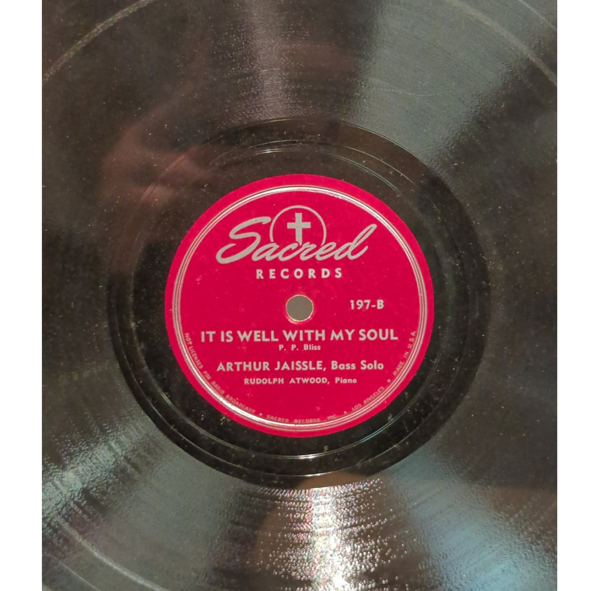 Vintage 78 Record LP Album Disc Shellac Vinyl Arthur Jaissle Gospel 19 ...