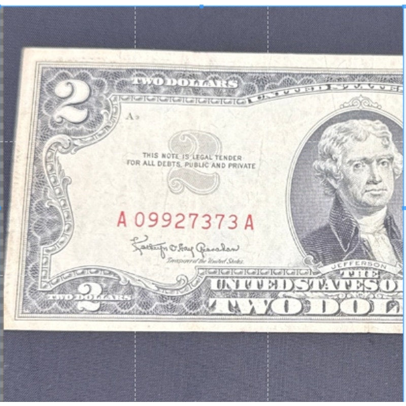 Paper Currency Bank Note USA Paper Money $2 Series 1963 red seal