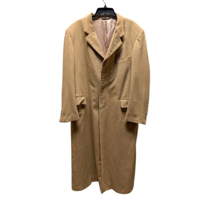 Andre Lanzino  R44 Wool Cashmere Long Coat Camel Brown Lined L/XL