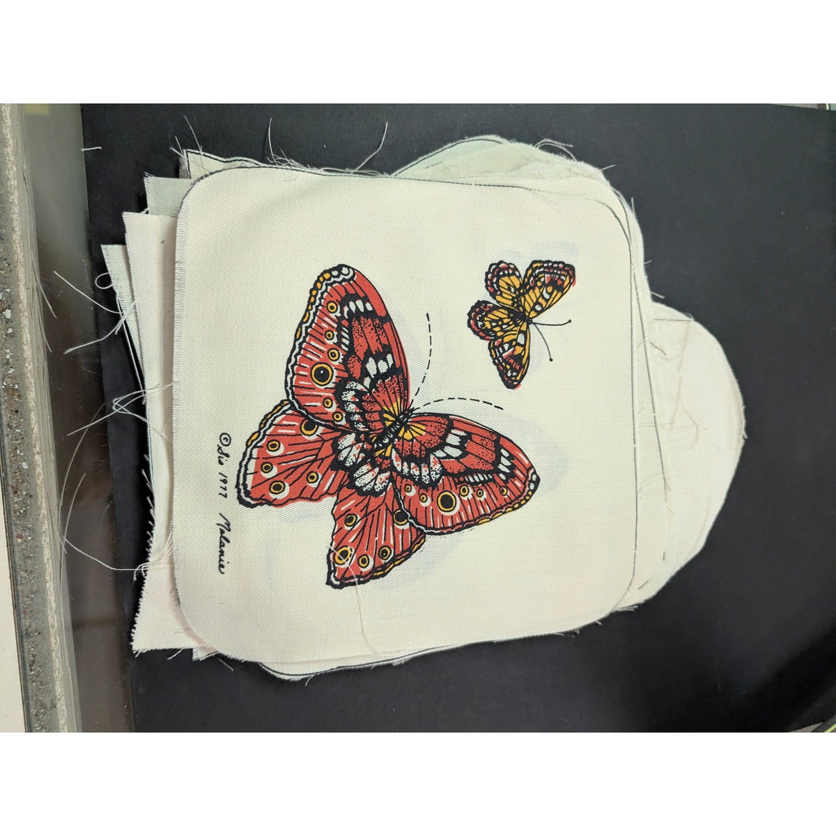 unfinished Applique Pieces Butterflies Sis 1977 Melanie craft sewing project