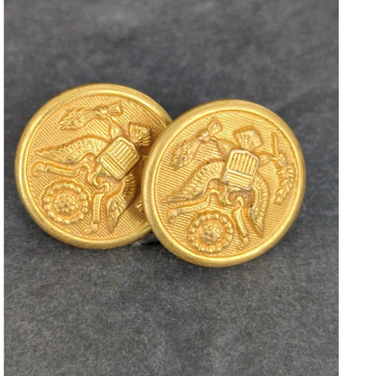 LOT O of 10 Antique Vintage Victorian Brass Mixed Materials Buttons ESTATE FIND