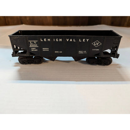 Lionel Vintage O Gauge Black Lehigh Valley Hopper Car 25000