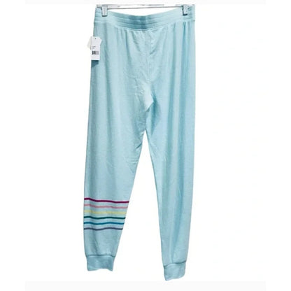 P.J Salvage Aqua Rainbow Stripe Pajama Pants Drawstring Waist Small sweatpants