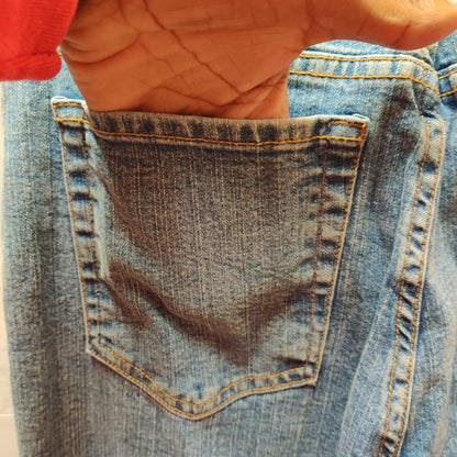 NYDJ Tummy Tuck Jeans Womens 6 Straight Leg Medium Wash Stretch Denim Made USA