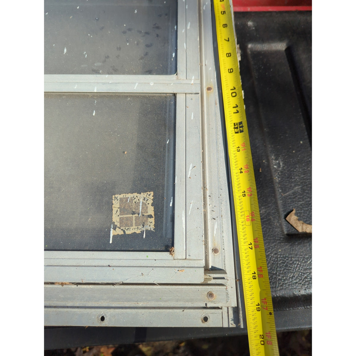 1976 Scotty Serro Camper ORIGINAL Window metal screen aluminum glass SIDE PANEL