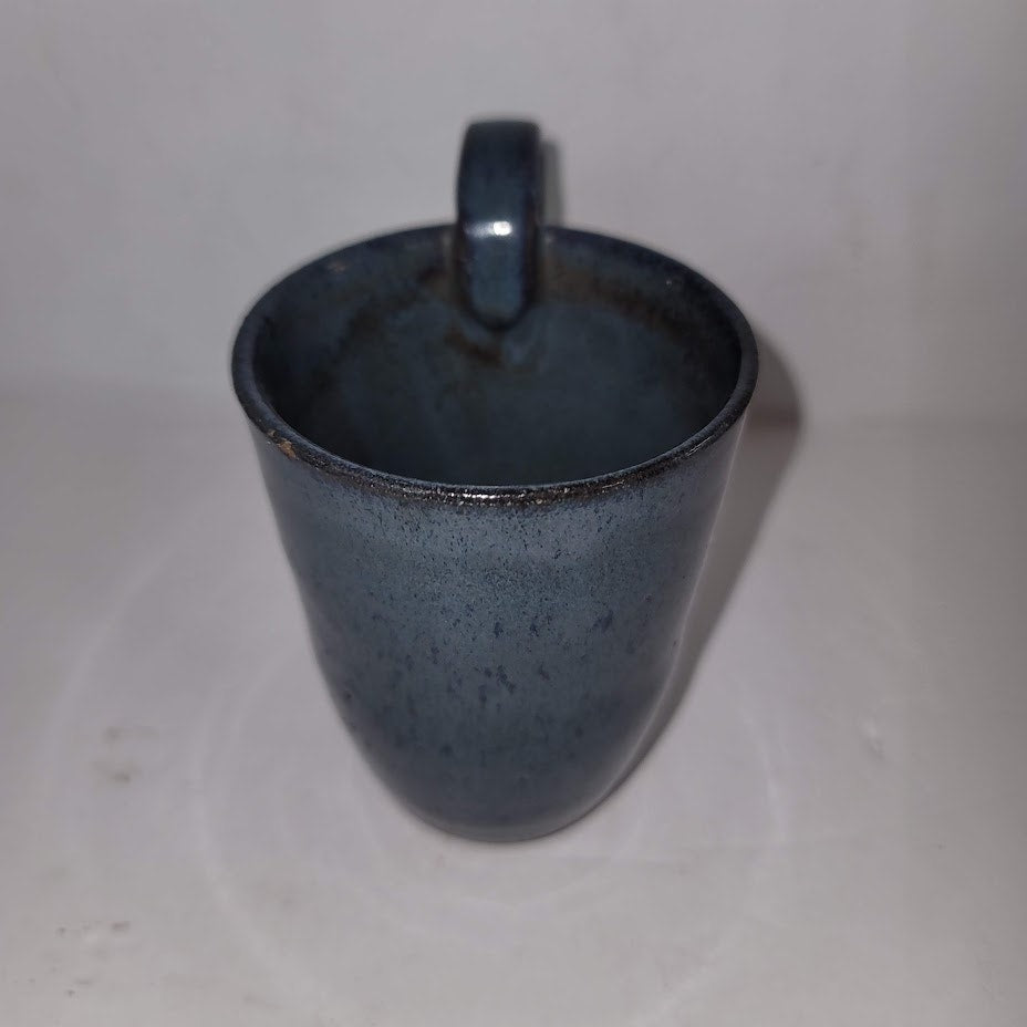 Handmade Blue Splatterware Coffee Mug – Artisan Studio Pottery