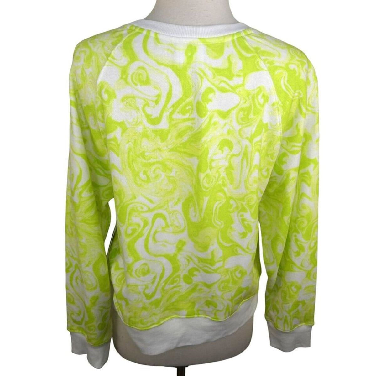 Abound Crewneck Pullover Sweatshirt XXS/Extra Extra Small Green Spacey Swirl NWT