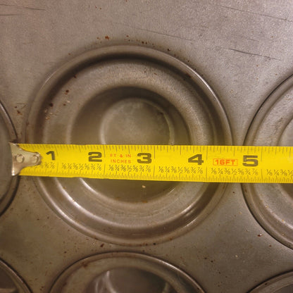 EKCO GLACO COMMERCIAL 15 slot CROWN MUFFIN PAN 20 gauge Aluminized Steel 18x27"