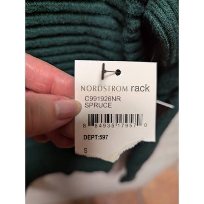 NWT Devotion Cyrus Spruce Green Turtleneck Rib Knit Long Sleeve Sweater Small