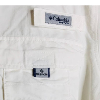 Columbia PFG White Long Sleeve Fishing Shirt Utility Vented Outdoor Size Small