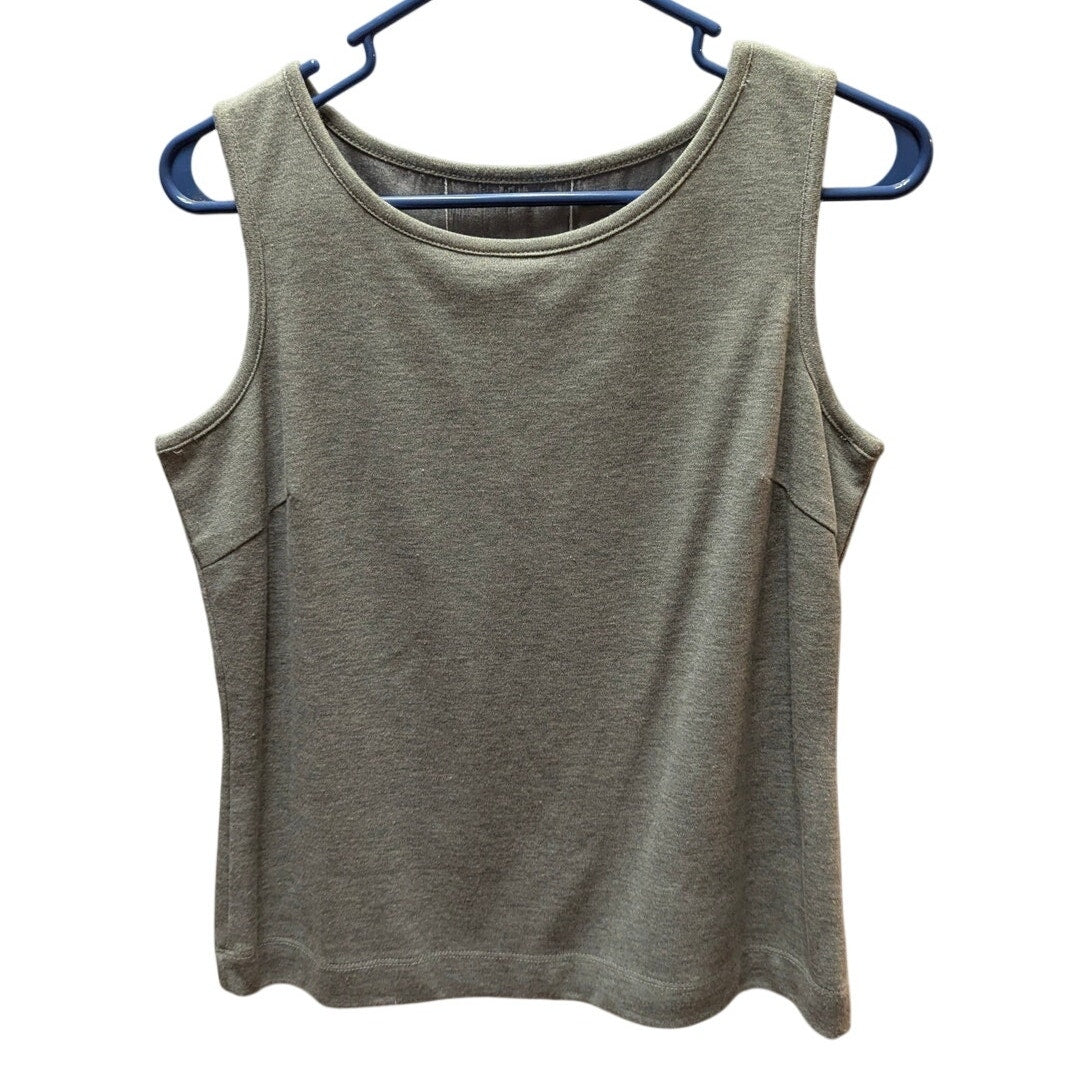 Josephine Chaus Petite Gray Knit Tank Top Womens Petite Small Layering Basic